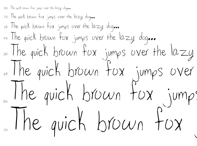 SP Dear Mom font waterfall